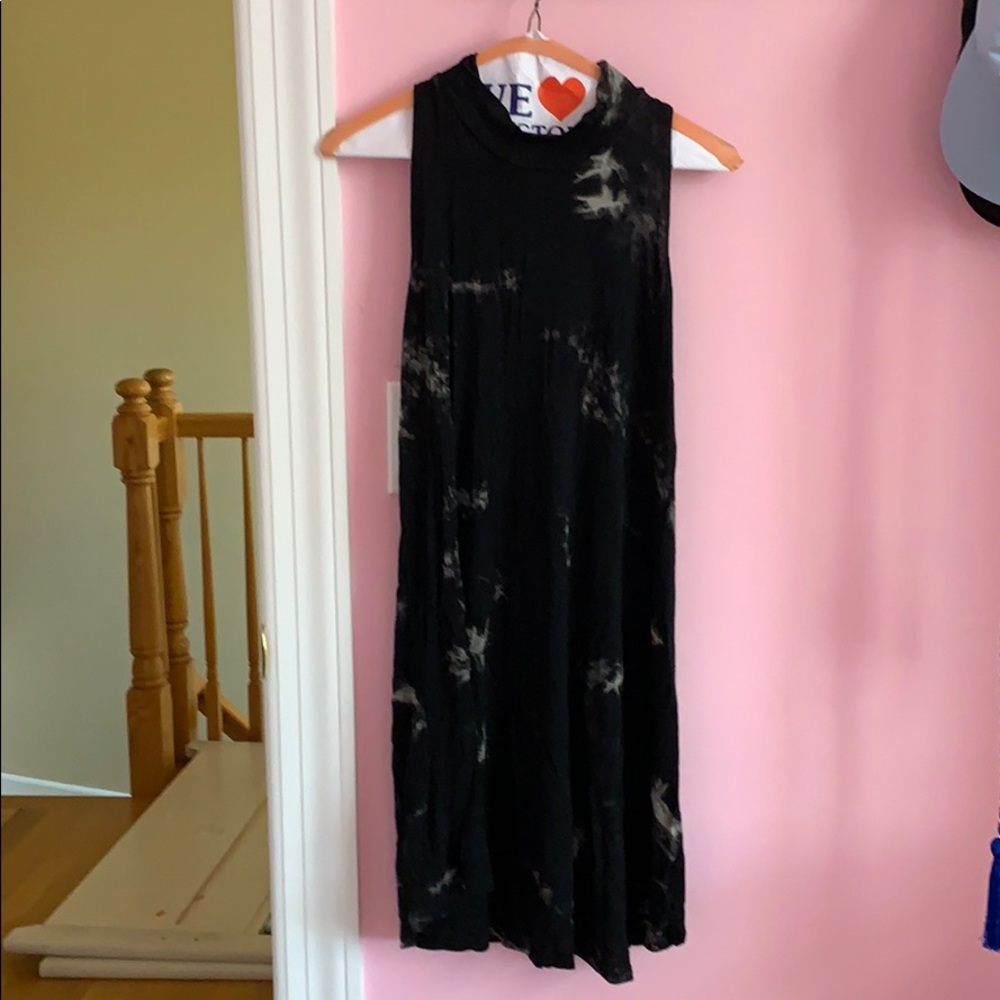 Acid wash casual dress
